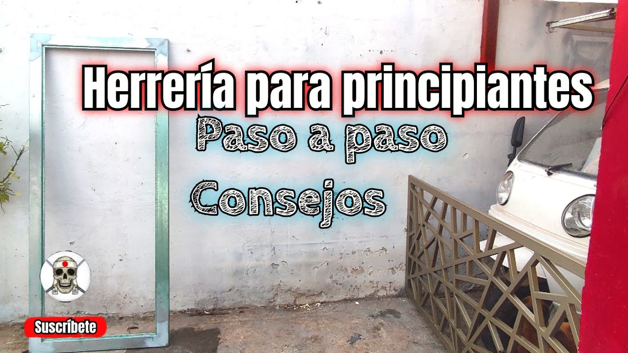 Cómo hacer puerta de herrería perfil 3x1½ tablero y cerradura de caja