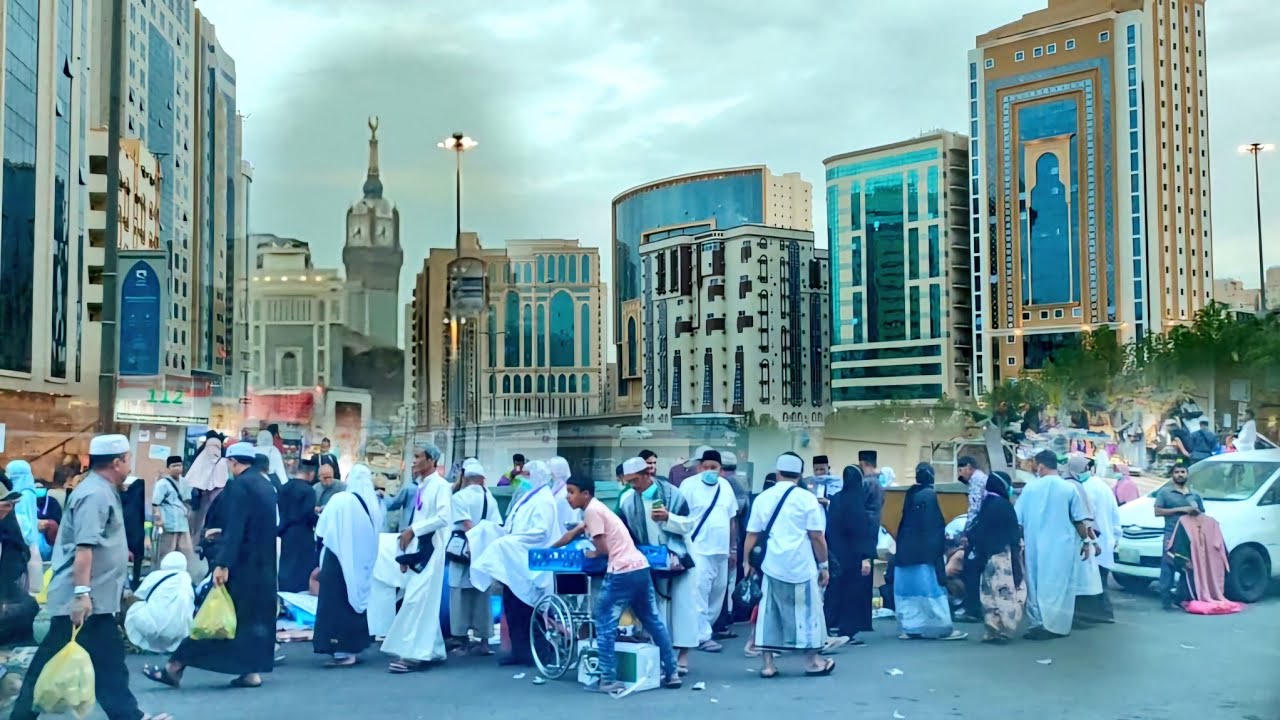 موسم الحج وأجمل جولة في شوارع مكة المكرمة أليوم الثلاثاء 5 ذوالحجة