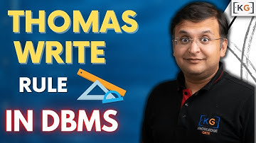 8.24 Thomas Write Rule in Time Stamping Protocol in DBMS Part-4