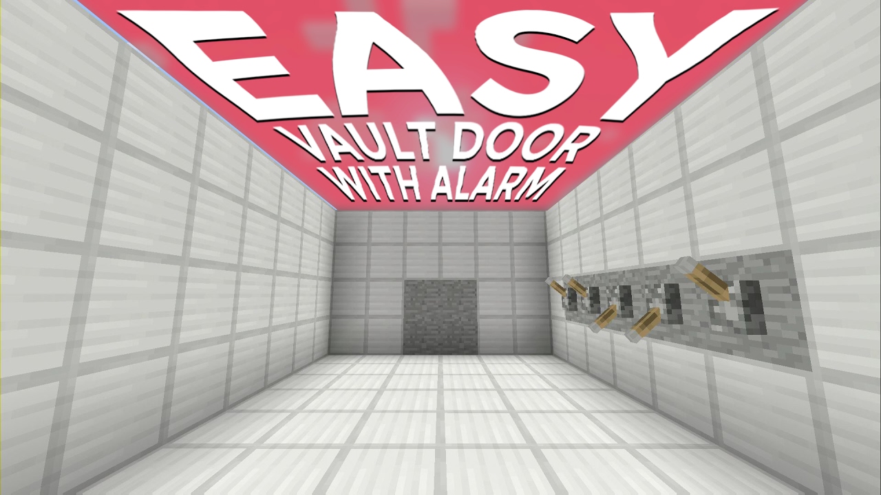 Easy Vault Door With Alarm - Minecraft Building Tips