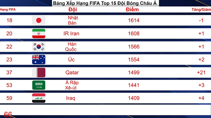 Bảng xếp hạng fifa thế giới 2023 top 100 năm 2024