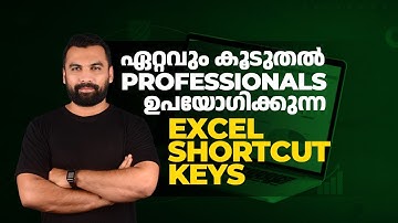 Top Excel Keyboard Shortcut Keys || Excel Malayalam || Part 2