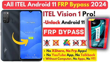 -ITEL Vision 1 Pro FRP Bypass 2024 Without PC -All ITEL Android 11 Frp Google Account -Easy Trick!
