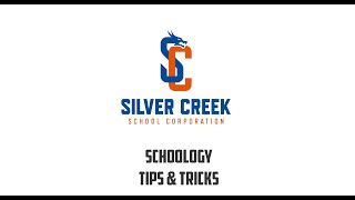 Schoology Tips and Tricks (SCSC PD 2020)