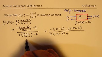 Show that the given rational function is a self inverse function