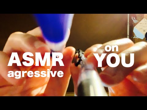 【ASMR】ボールペンに踏まれる音フェチ＆画面をタッピング音フェチ  Screen Tapping&Ballpoint agressive sound