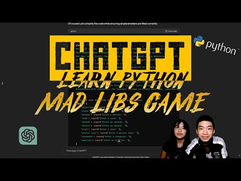 Learn Python with ChatGPT | Mad Libs Game