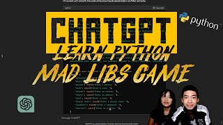 Learn Python with ChatGPT | Mad Libs Game
