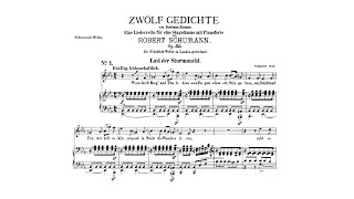 Robert Schumann - 12 Gedichte (Kerner-Lieder) [With score]