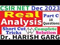 Real Analysis | CSIR NET DEC 2023 Part C | SHORT CUT TRICKS