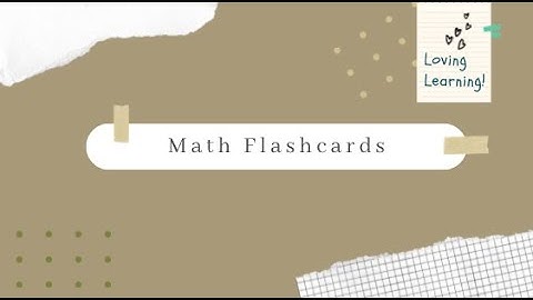 Math Flashcards With A Twist! These Are Cool!