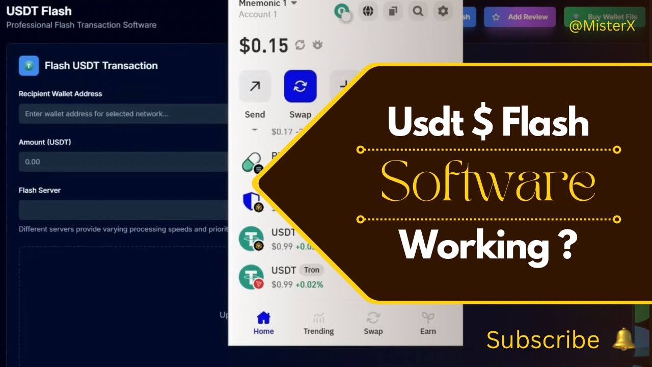 Flashing software | Usdt flash in trust wallet scam | Scam alert 🚨