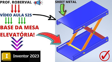 Aula 525 - Modelamento da Base de Chapa Dobrada em Sheet Metal no Inventor 2023
