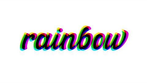 GIMP | Offset Rainbow Text