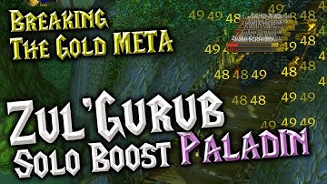 Paladin 300 gold ZG SOLO Boost 10 Packs in 15 minutes - WoW Classic
