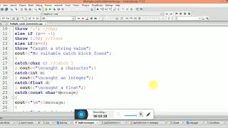 Multiple catch statements for single try block