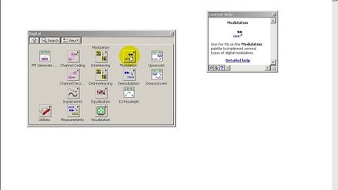 LabVIEW Modulation Toolkit: Tour of the LabVIEW Modulation Toolkit subVI palettes