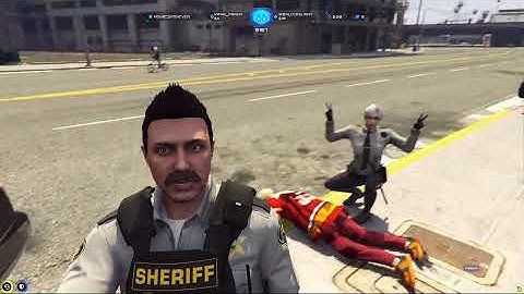 Kyle Pred shoves X off a building | GTAV NoPixel RP 3.0