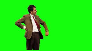 Mr bean waiting green screen