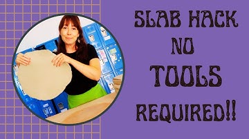 SLAB HACK: Press a CLAY SLAB WITHOUT TOOLS | Hand-building TIPS & TRICKS for ALL skill levels.