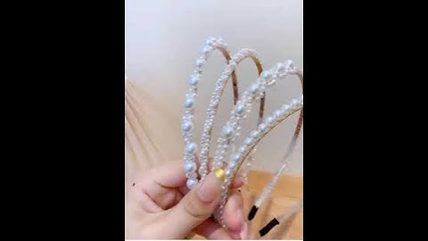 Cài tóc đính ngọc trai giả phong cách Hàn Quốc sang trọng đáng yêu