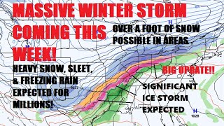 Major Winter storm set to hit millions with heavy snow \& ice! Damaging ice storm expected! Latest!