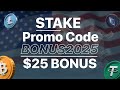 Stake US Promo Code "BONUS2025" — Get $25 Stake Cash + 250,000 Gold Coins Instantly!