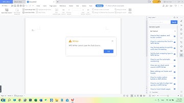 WPS cannot open the Data Source ?