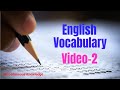 Vocabulary, English words stock video.