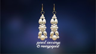 Quick And Easy Pearl Earring Tutorial Fashion Jewellery DIY By Mangoquest