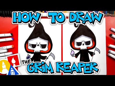 How To Draw The Grim Reaper Cute Cartoon