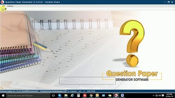 Question paper generator Software Demo - Conduct Exam