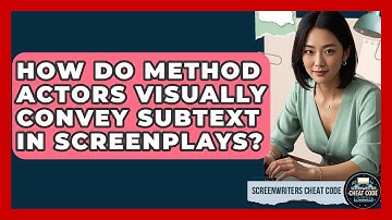 How Do Method Actors Visually Convey Subtext In Screenplays? - Screenwriter