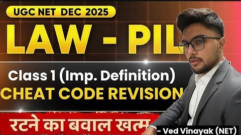 UGC NET Law Unit 3 | Public International Law – 1 (Most Repeated Definitions)