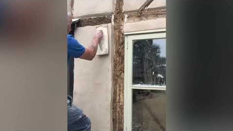 Before and after Lime Mortar Rendering