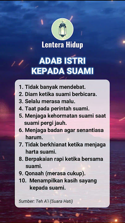 Adab Istri Kepada Suami #shorts #short #info #islam