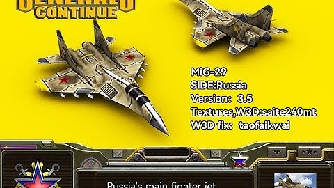 Russian air force | C&C Generals Zero Hour Continue