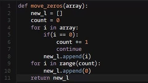 Python - Moving Zeros To The End | Codewars 5KYU