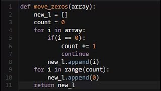 Python - Moving Zeros To The End | Codewars 5KYU