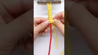 Core Wrapped Snake Knot Hand Rope Knitting Teaching