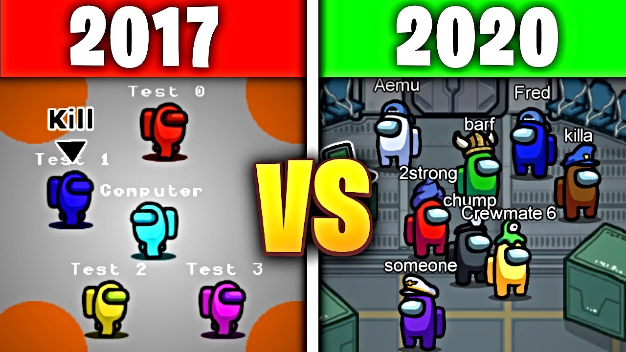 AMONG US KIEDYS VS DZIŚ - EWOLUCJA! JAK ZMIENIAŁ SIĘ AMONG US?