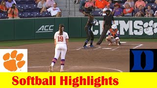 #3 Duke vs #19 Clemson Softball Game 3 Highlights, April 14 2024