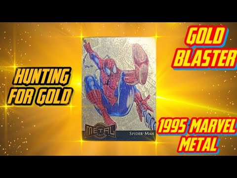 Hunting for GOLD!! 1995 Marvel Metal opening 4 packs!!! !! #gold