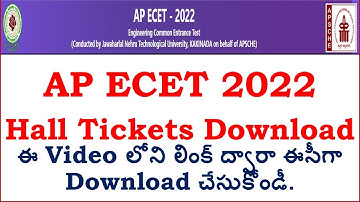 How to download AP ECET 2022 Hall Tickets | AP ECET 2022 Hall Tickets Download