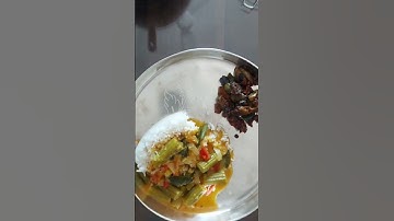Thumbnail of yummy brinjal fry and drumstick sambar #music #song#food