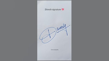 Dinesh signature design ❤️ #signature #shorts