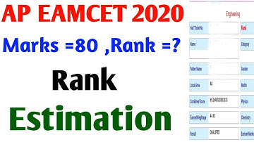 AP EAMCET Marks Vs Rank Calculator | How to know  exact Ap eamcet rank | AP Eamcet Result 2020