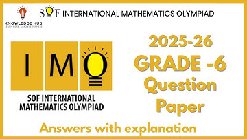 IMO- International Maths Olympiad | Class - 6 | Question Paper 2024 | IMO-2025 - 2026