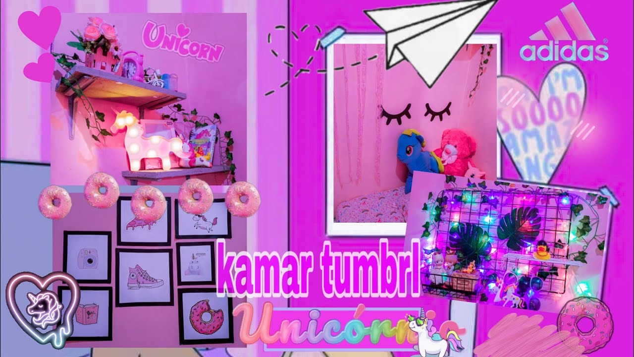  Dekorasi  kamar  pink tumbrl unicorn  YouTube