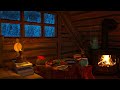 Sleepy Winter Hut Ambience for Deep Sleep Well, fall Asleep, from Insomnia - Blizzard and Fireplace